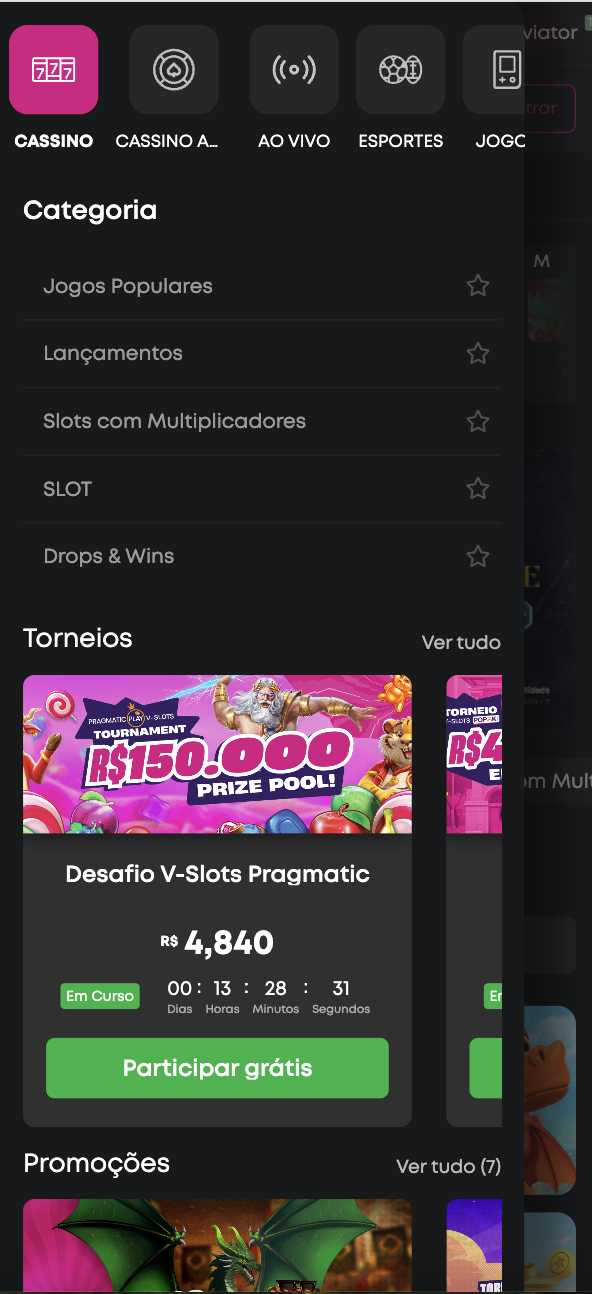 Opções de apostas da VBET